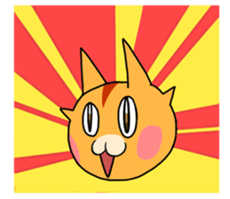 Fun friends of orange cat and white cat sticker #11465963