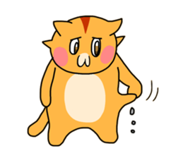 Fun friends of orange cat and white cat sticker #11465966