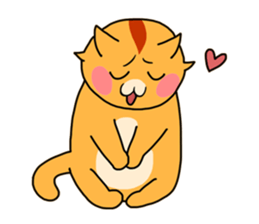 Fun friends of orange cat and white cat sticker #11465972