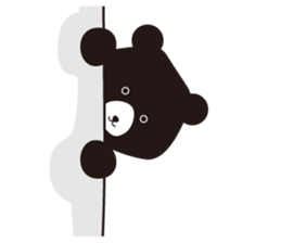 TAIWAN Only-Black Bear sticker #11566877