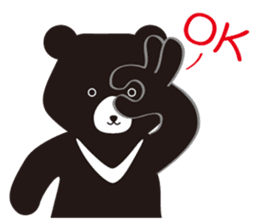 TAIWAN Only-Black Bear sticker #11566883