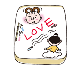Message of Love with Character Bento sticker #11741012
