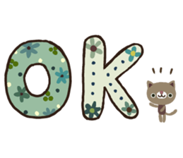 Natural cat and bear the message3 sticker #11746164