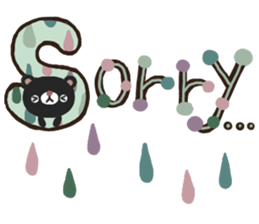 Natural cat and bear the message3 sticker #11746181