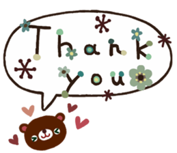 Natural cat and bear the message3 sticker #11746185