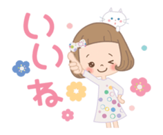 Animation sticker of the girl sticker #11814692