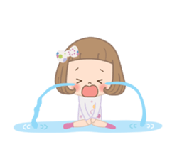 Animation sticker of the girl sticker #11814694