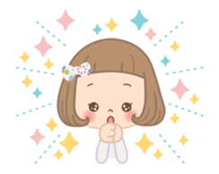 Animation sticker of the girl sticker #11814701