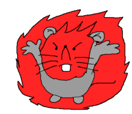 Fire Rat Man sticker #11983870