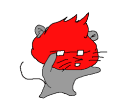 Fire Rat Man sticker #11983877