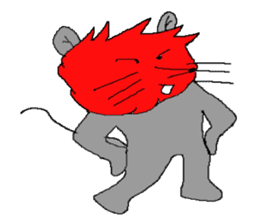 Fire Rat Man sticker #11983878
