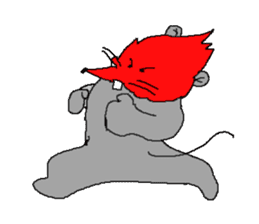 Fire Rat Man sticker #11983892