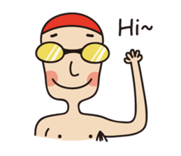 Swimmer R sticker #12066958