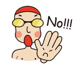 Swimmer R sticker #12066963