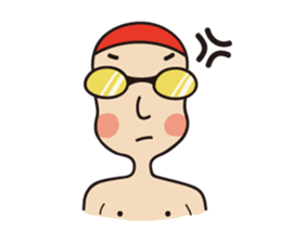 Swimmer R sticker #12066964
