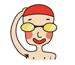Swimmer R sticker #12066966