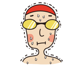 Swimmer R sticker #12066968