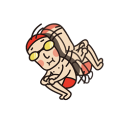 Swimmer R sticker #12066971