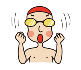 Swimmer R sticker #12066975