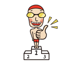 Swimmer R sticker #12066976