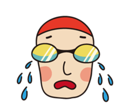 Swimmer R sticker #12066979