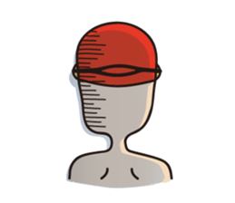 Swimmer R sticker #12066980