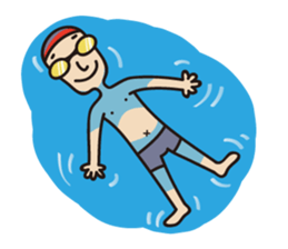 Swimmer R sticker #12066981