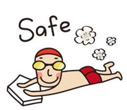 Swimmer R sticker #12066986