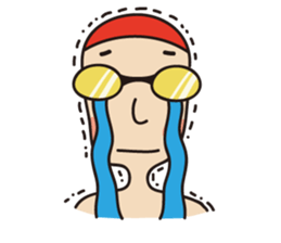 Swimmer R sticker #12066988