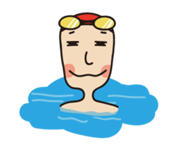 Swimmer R sticker #12066990