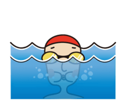 Swimmer R sticker #12066991