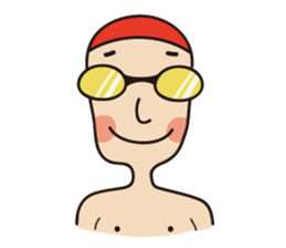 Swimmer R sticker #12066993