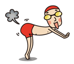 Swimmer R sticker #12066995