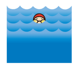 Swimmer R sticker #12066997