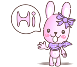BunnyPirl - A pink-purple rabbit (TH) sticker #12084326