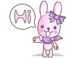 BunnyPirl - A pink-purple rabbit (TH) sticker #12084326