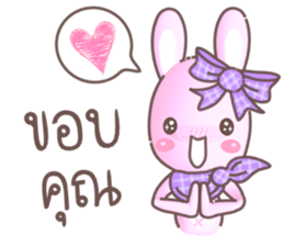 BunnyPirl - A pink-purple rabbit (TH) sticker #12084327