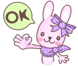BunnyPirl - A pink-purple rabbit (TH) sticker #12084328