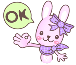 BunnyPirl - A pink-purple rabbit (TH) sticker #12084328
