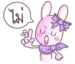 BunnyPirl - A pink-purple rabbit (TH) sticker #12084329