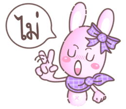 BunnyPirl - A pink-purple rabbit (TH) sticker #12084329