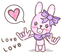 BunnyPirl - A pink-purple rabbit (TH) sticker #12084330