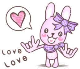 BunnyPirl - A pink-purple rabbit (TH) sticker #12084330