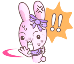 BunnyPirl - A pink-purple rabbit (TH) sticker #12084332