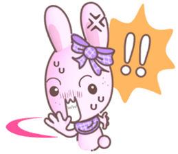 BunnyPirl - A pink-purple rabbit (TH) sticker #12084332
