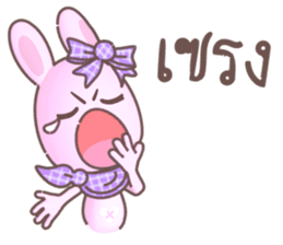 BunnyPirl - A pink-purple rabbit (TH) sticker #12084333