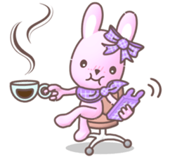 BunnyPirl - A pink-purple rabbit (TH) sticker #12084334