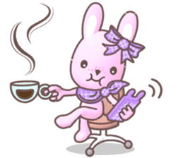 BunnyPirl - A pink-purple rabbit (TH) sticker #12084334