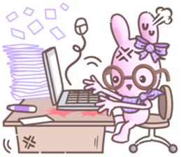 BunnyPirl - A pink-purple rabbit (TH) sticker #12084335