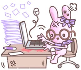 BunnyPirl - A pink-purple rabbit (TH) sticker #12084335